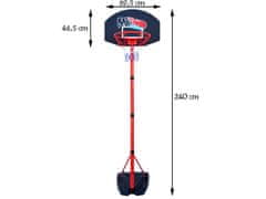 JOKOMISIADA Veľká basketbalová lopta 240 cm - set s loptou SP0629