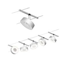 Paulmann Paulmann LED lankový systém Circle základná sada 5x5W 3000K 230 / 12V matný chróm / chróm 94475