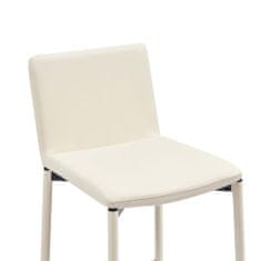 Vidaxl Barové stoličky 6 ks, krémové, umelá koža