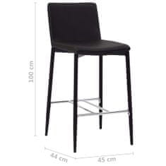 Vidaxl Barové stoličky 4 ks, hnedé, umelá koža