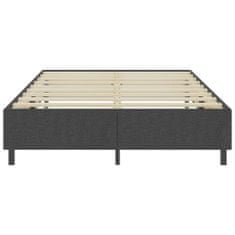 Vidaxl Posteľ boxspring tmavošedá látková 140x200 cm