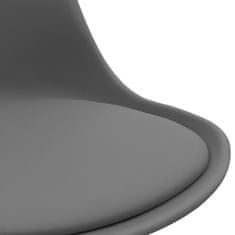 Vidaxl Jedálenské stoličky 4 ks sivé umelá koža