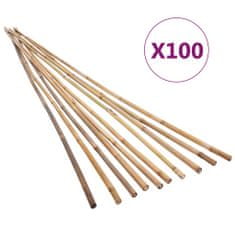 Vidaxl Záhradné bambusové kolíky 100 ks 150 cm