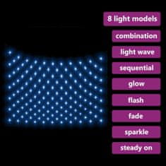 Petromila vidaXL Vianočná svetelná sieť modrá 4x4 m 544 LED interiér exteriér