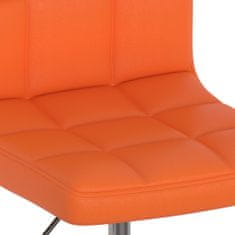 Vidaxl Otočné jedálenské stoličky 2 ks oranžové umelá koža