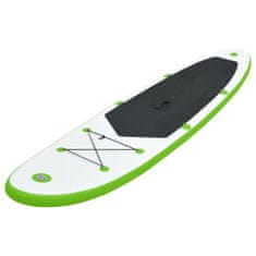 Vidaxl Nafukovací Stand up paddleboard, zeleno biely