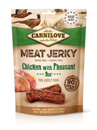 Carnilove Jerky Chicken with Pheasant Bar 12×100 g