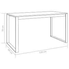 Vidaxl Počítačový stôl, čierny 120x60x70 cm