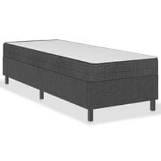 Vidaxl Posteľ boxspring tmavošedá látková 100x200 cm