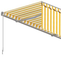 Petromila vidaXL Ručne zaťahovacia markíza s tienidlom 3,5x2,5 m žlto-biela