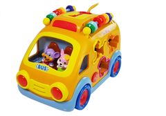 Lean-toys Vzdelávací detský autobus s počítacím zariadením