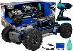 Lean-toys Diaľkovo ovládaná parná bugina 1:12 2.4G Blue 20 km/h