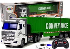Lean-toys Diaľkovo ovládaný 27 Mhz 1:48 zelený nákladný automobil