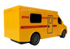 Lean-toys R/C diaľkovo ovládané DHL doručovacie auto Zvuk, svetlá