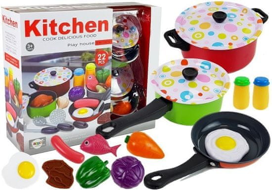 Lean-toys Súprava riadu Chef's Cookware Set 22 kusov