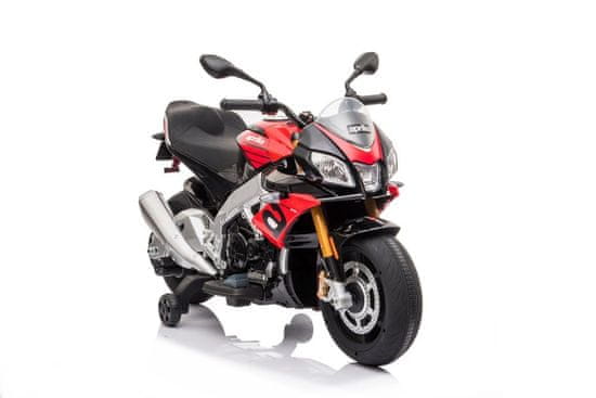 Lean-toys Aprilia Tuono V4 batérie motocykel červená