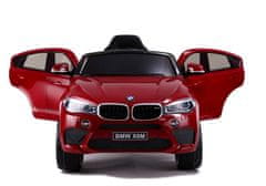 Lean-toys BMW X6 batérie auto červené maľované