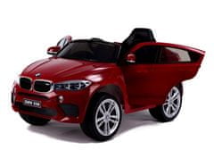 Lean-toys BMW X6 batérie auto červené maľované