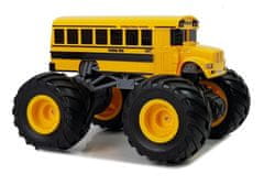 Lean-toys Školský autobus Veľké kolesá na diaľkové ovládanie 2.4G zvuk Žltá
