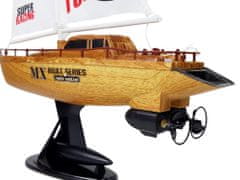 Lean-toys Diaľkovo ovládaná plachetnica 50 cm vysoký pilotný kormidlo 27 Mhz 15 km/h