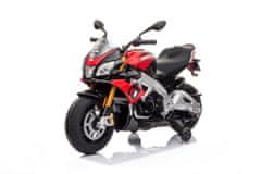 Lean-toys Aprilia Tuono V4 batérie motocykel červená