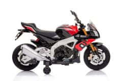 Lean-toys Aprilia Tuono V4 batérie motocykel červená