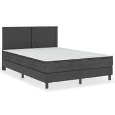 Vidaxl Posteľ boxspring tmavošedá látková 180x200 cm