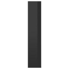 Vidaxl Knižnica, lesklá čierna 40x30x151,5 cm, drevotrieska