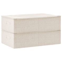 Vidaxl Úložné boxy 2 ks látkové 70x40x18 cm krémové