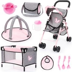 Bayer Design Golfový kočík Buggy set ružová/sivá