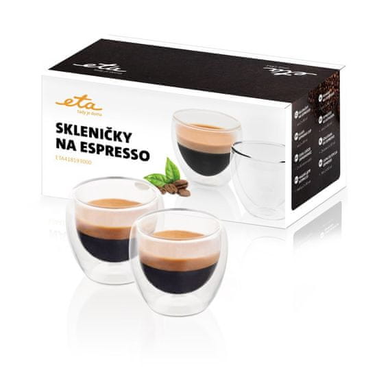 ETA Poháre espresso 80 ml - 2 ks