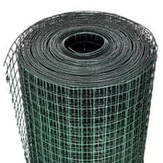 Vidaxl Drôtené pletivo, pozinkované a potiahnuté PVC 25x1 m, zelené