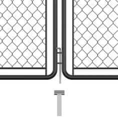 Vidaxl Záhradná brána, oceľ 150x350 cm, antracitová