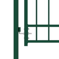 Petromila vidaXL Plotová brána s hrotmi oceľová 100x200 cm zelená