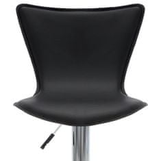 Vidaxl Otočné barové stoličky 2 ks, čierne, umelá koža