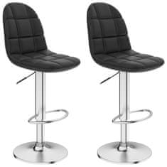 Vidaxl Barové stoličky 2 ks, čierne, umelá koža