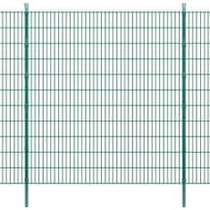 Vidaxl 2D plotové panely so stĺpikmi - 2008x2230 mm 12 m Zelená
