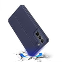Dux Ducis Skin X knižkové kožené puzdro na Samsung Galaxy S21 FE, modré