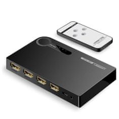 Ugreen HDMI - 3x HDMI Switch 3D 4K, IR, čierny