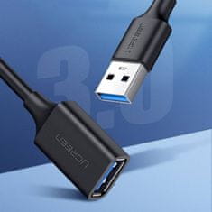 Ugreen US129 Extension predlžovací kábel USB 3.0 F/M 3m, čierny