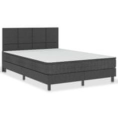 Vidaxl Posteľ boxspring tmavošedá látková 180x200 cm