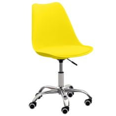 Vidaxl Kancelárske stoličky 2 ks žlté umelá koža