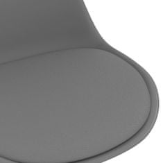 Vidaxl Otočné jedálenské stoličky 6 ks, svetlosivé, umelá koža