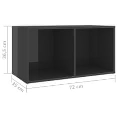 Vidaxl TV skrinky 2 ks, lesklé sivé 72x35x36,5 cm, kompozitné drevo