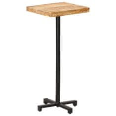 Petromila vidaXL Barový stôl štvorcový 50x50x110 cm surové mangovníkové drevo