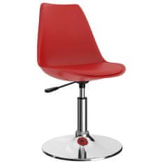 Vidaxl Otočné jedálenské stoličky 6 ks, červené, umelá koža