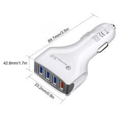 4Car Usb adaptér do auta 12-24V 4v1