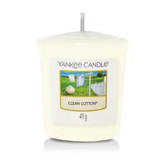 Yankee Candle votívne sviečka Clean Cotton (Čistá bavlna) 49g