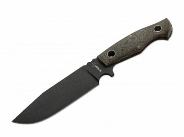 Böker Plus 02BO293 Rold SK5 lovecký nôž 15,7 cm, čierna, zelená, Micarta, nylonové puzdro