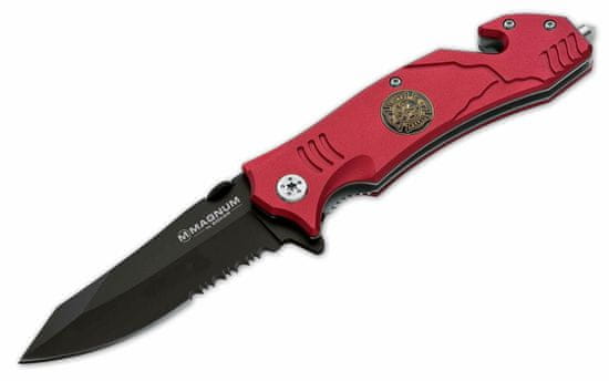 MAGNUM 01LL470 Fire Fighter Red záchranársky nôž 8,3 cm, červená, hliník